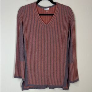 Smartwool Women's Sweater Ribbed V Neck Long‎ Sleeve Baselayer Size Small